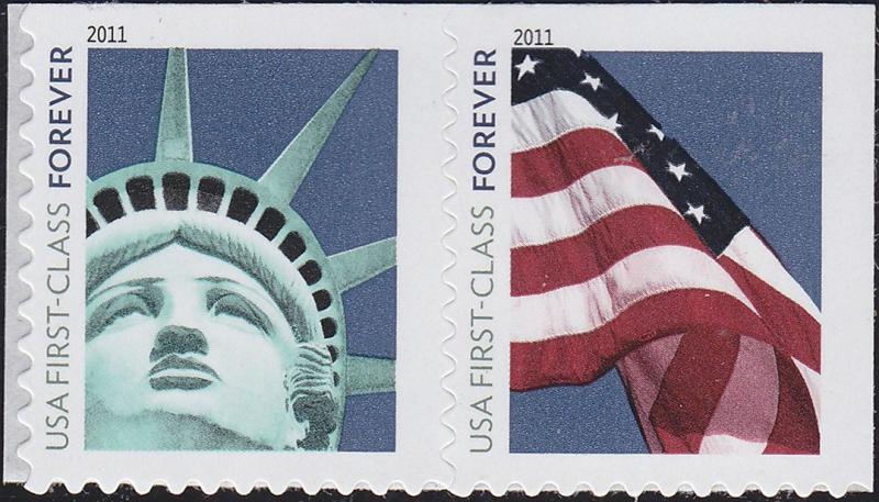 Scott 4561-4562 Lady Liberty and Flag VF MNH Pair