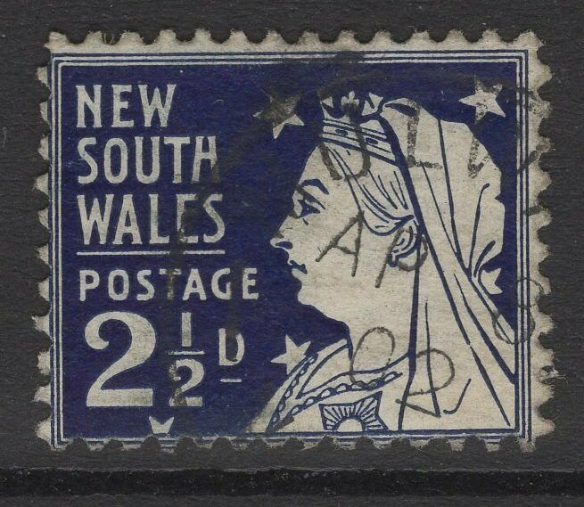 NEW SOUTH WALES SG297 1899 2½d PRUSSIAN BLUE p12x11 USED