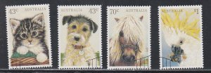 Australia # 1222-1225, Pets, Used, 1/2 Cat.