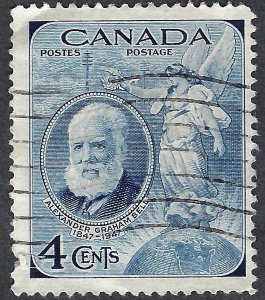 Canada #274 4¢ Alexander Graham Bell (1947). Used.