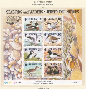 Jersey # 785b, Seabirds & Waders, Pacific  97 Overprint, Mint NH, 1/2 Cat.