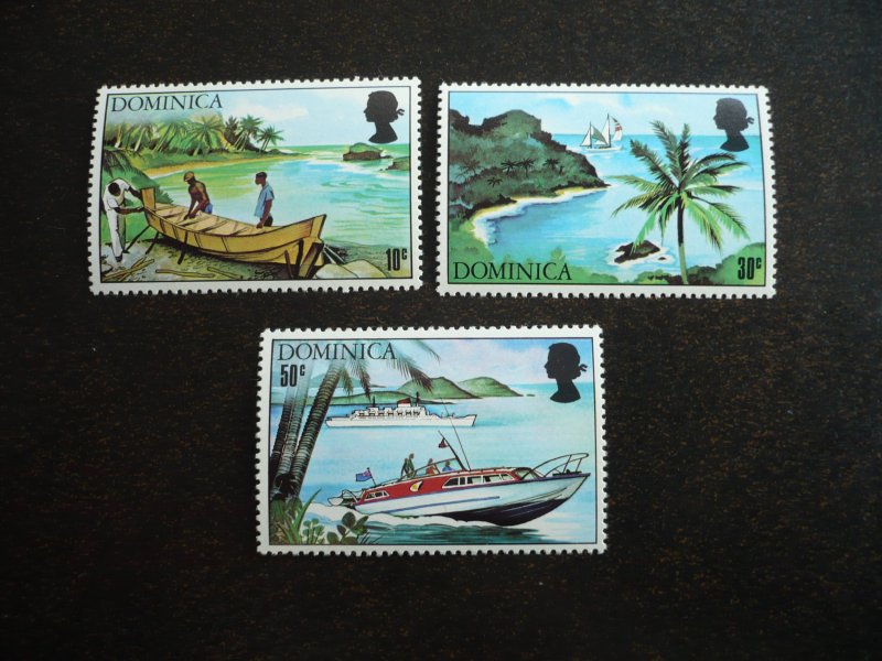 Stamps - Dominica - Scott# 317-319 - Mint Never Hinged Part Set of 3 Stamps