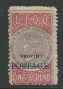 New South Wales- Scott O22 - QV Overprint - Reprint Issue -1887- MNH - £1 Stamp