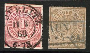 Germany, North German Confed, Scott  4 and 6, used