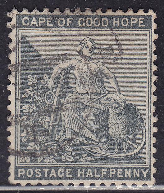 Cape of Good Hope 41 USED 1886 Hope & Symbols of Colony ½p