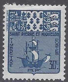 St. Pierre & Miquelon 1947 J69 Mint H