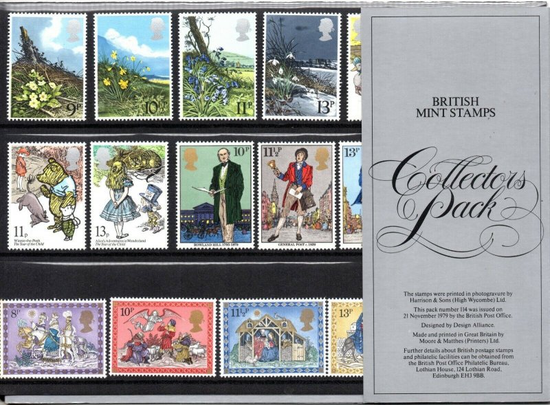 1979 Sg 1075/1108 Commemorative Stamps Year Pack in Original Packaging