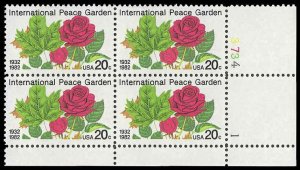 PCBstamps   US #2014 PB 80c(4x20c)Peach Garden, MNH, (PB-4)