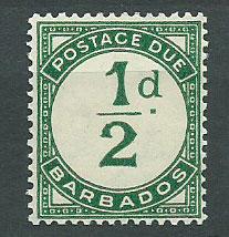 Barbados SG D1 MVLH Postage Due