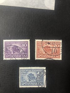 Denmark Scott 277-279 used