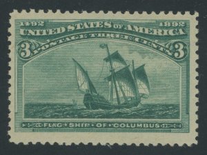 USA 232 - 3 cent Columbian - VF Mint nh JUMBO - spectacular & sound