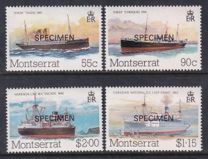 Montserrat 539-542 Specimens MNH VF