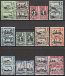 ST LUCIA 1936 SG 113/24 USED Cat £260