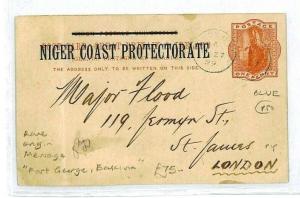 NIGER COAST PROTECTORATE Fort George Stationery [samwells-covers] 1899 CW2