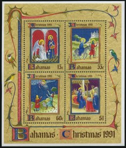 Bahamas 739a sheet,MNH.Michel Bl.65. Christmas 1991.