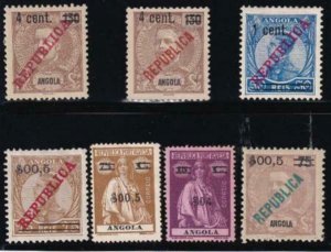 Angola 1921 SC 223-229 MLH Set RARE 