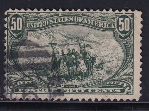 291 F-VF used neat cancel with nice color cv $ 175 ! see pic !