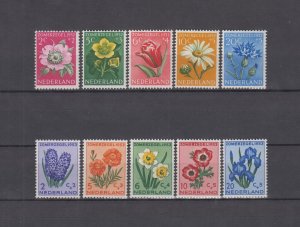 4. Netherlands 1952-1953 Charity Stamps, Flowers MNH high cv $50