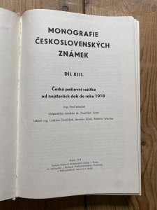 MONOGRAFIE CESKOSLOVENSKYCH ZNAMEK (Volume 13) Hardbound w/ dust jacket