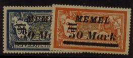 Memel #88,90 Mint Hinged CV $11.50