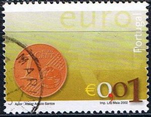 Portugal 2002,Sc.#2455; 2460 used,  Introduction of the Euro