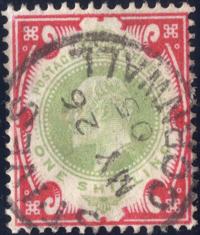 1911 1sh carmine & dull green Great Britain SC138