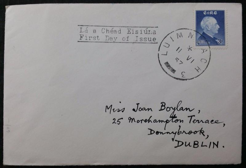 Job Lot of 5 Ireland 1956 -58 First Day Covers SG 162, 164, 170 & 174