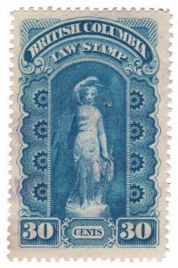 (I.B) Canada Revenue : British Columbia Law Stamp 30c