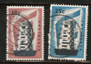 Netherlands Scott 368-9 used 1956 Europa set