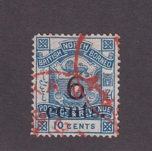 N. Borneo Scott # 53 VF used red cancel nice color cv $ 28 ! see pic !