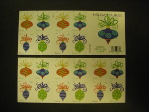 Scott 4575-8 or 4578b, Forever Holiday Baubles, Pane of 20, #S11111, MNH Beauty