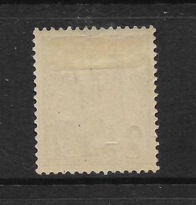 SAMOA  GRI 1914  2 1/2d on 20pf  YACHT INVERTED DOUBLE OVPT  MLH  SG 104ce