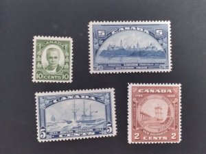 Canada Scott #190, 202, 204, 210 VF  NH.  CV $70.75 / Price $23  + $1 shipping