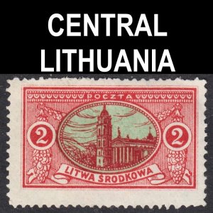 Central Lithuania Scott 36 perf 13 1/2 F+ unused no gum.