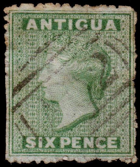 Antigua Scott 4a (1863) Used  G-F, CV $110.00 M