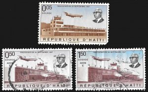 Haiti SC 593,C306-C307 * Port-au-Prince Air Terminal *  Used * 1968