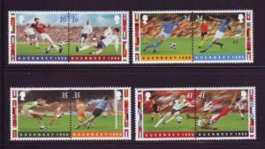 Guernsey Sc 566-9 1996 Soccer Championships stamp set mint NH