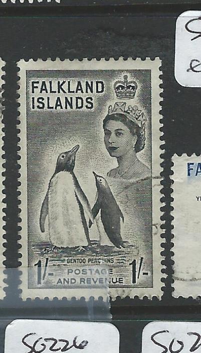 FALKLAND ISLANDS  (P1203B) QEII 1/- PENGUIN SG 192  VFU