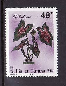 Wallis & Futuna Islands-Sc#485-Unused NH -Local Plants-Calladium-1996-