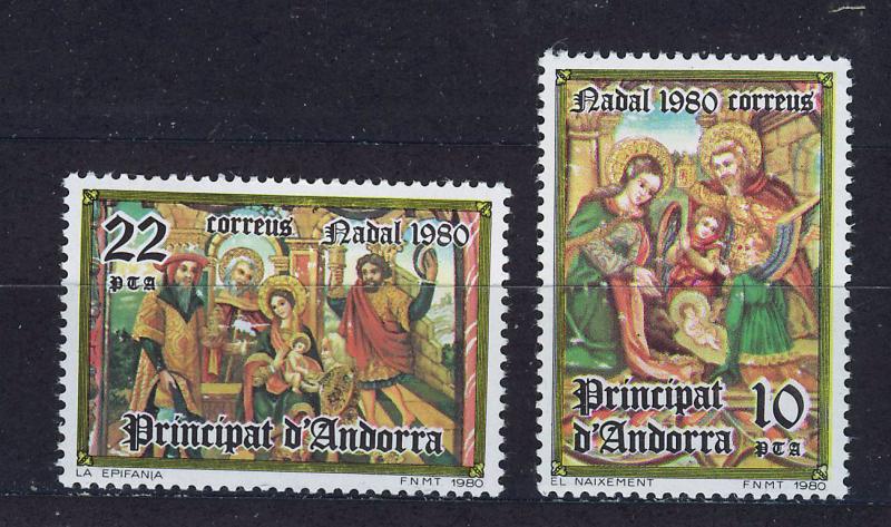 ANDORRA SPANISH 1980 MNH SC.124/125 Christmas