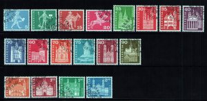 Switzerland 382-399 used stamps issued in 1960