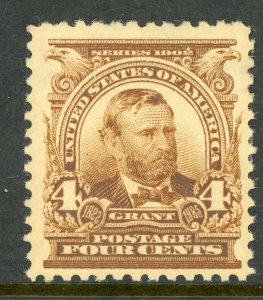 USA 1902⭐4¢ Grant ⭐ Brown ⭐Scott # 303 ⭐ Mint W477