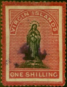 Virgin Islands 1888 4d on 1s Black & Rose-Carmine SG42 Fine MM-Variant 16