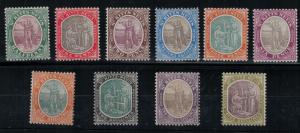 St. Kitts and Nevis SC 1-10 Mint 1903 SCV$ 175.00 Set