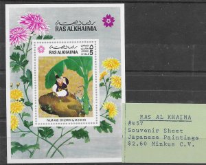 Ras Al Khaima #457 MNH - Sourvenir Sheet - CAT VALUE $2.60