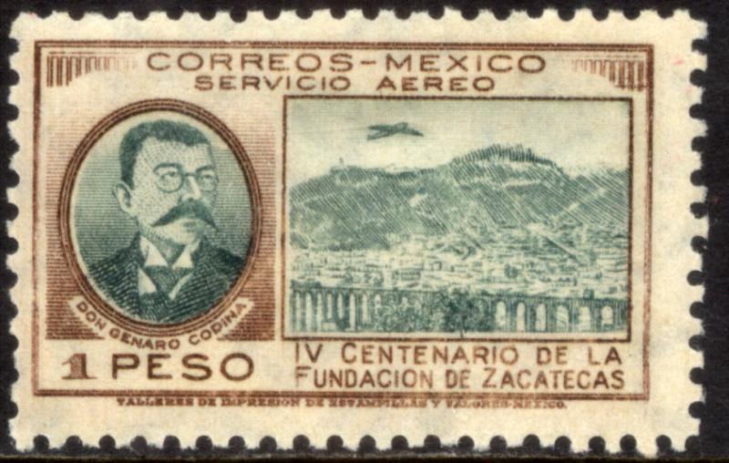 MEXICO C164, $1P 400th Anniversary of Zacatecas. MINT, NH.. F-VF.