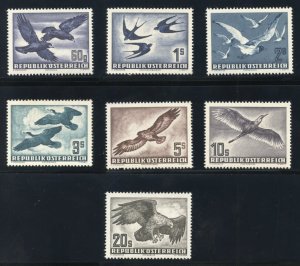 AUSTRIA BIRDS SCOTT #C54/60 MINT NEVER HINGED--SCOTT $333.00