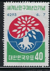 South Korea 304 MNH 1960 World Refugee Year (fe2443)