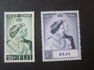 Fiji 1948 Sc 139-140 silver wedding MNH