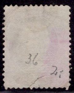 H GRILL US Stamp #134 1c  Franklin USED w/ fault SCV $200. Nice appearance.